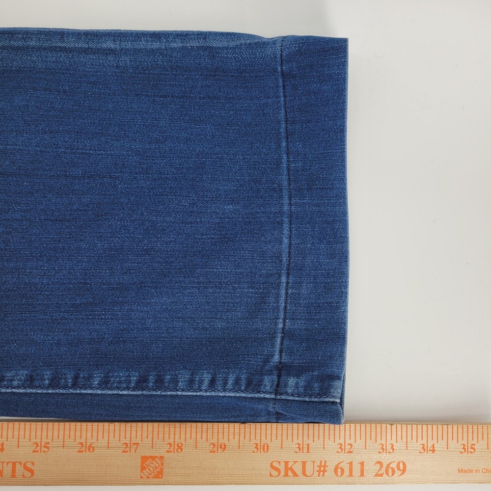 7‎ For All Mankind Dojo Jeans 28 Womens Blue Flare Leg Low Rise Denim Stretch - Picture 6 of 8